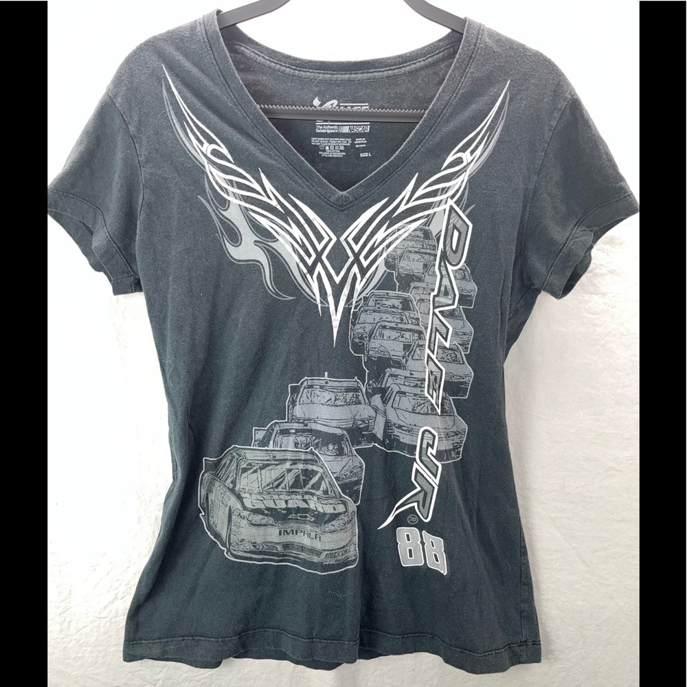 x Chase Authentics Graphic T
Shirt Women Black L Cotton Dale Earnhardt Jr